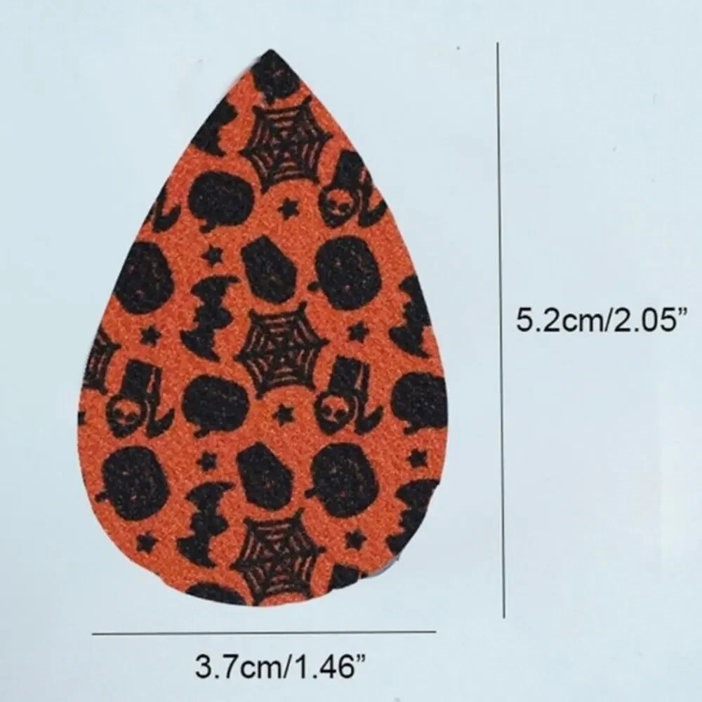 Spider Teardrop Leather Dangle Earring Halloween